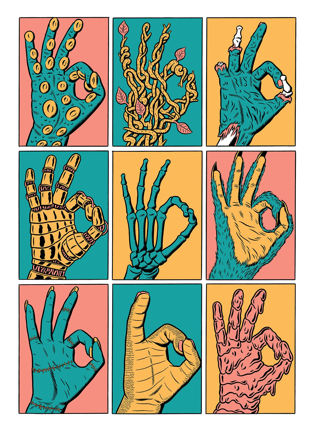 Hands (Screen print)